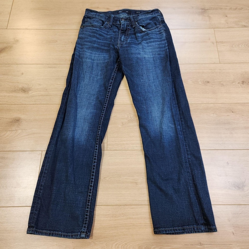 BKE Jake Bootcut Jeans Mens 28x30 Blue Dark Wash Stretch Denim Casual